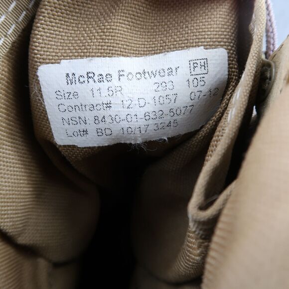 McRae Boots Mens 11.5 Combat Military Hot Weather Tactical Leather Vibram Brown